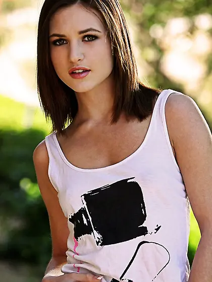 Beautiful brunette pulls white