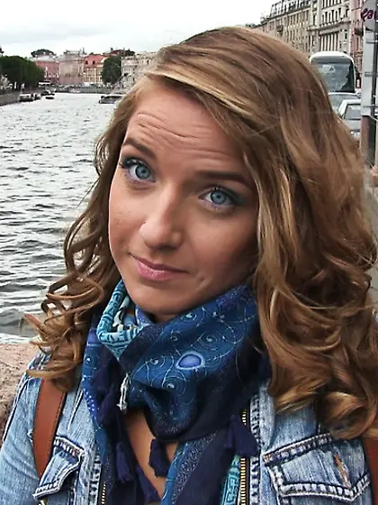 Blue eyed russian blondie