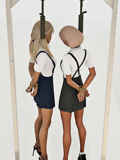 Dead body of Nude Girly Cutie Executed - Limp