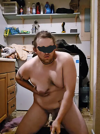 Chubby male commits seppuku