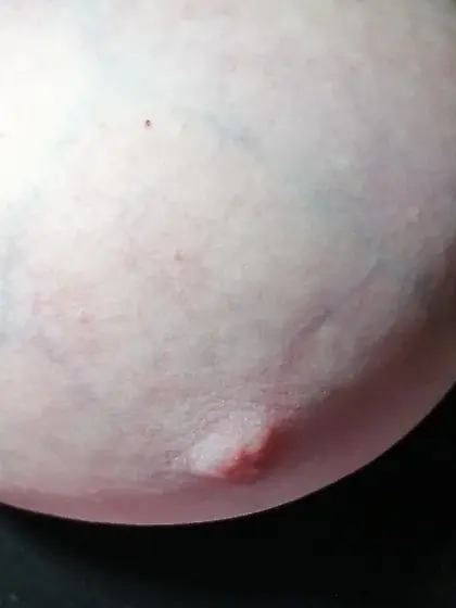 Sitting down with my tits out