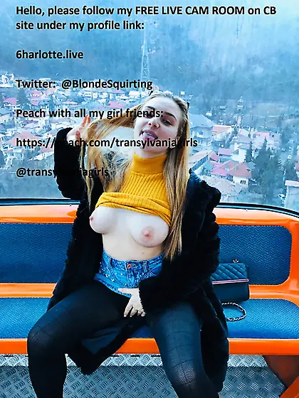 Charlotte best big boos teen flashing big tits in public