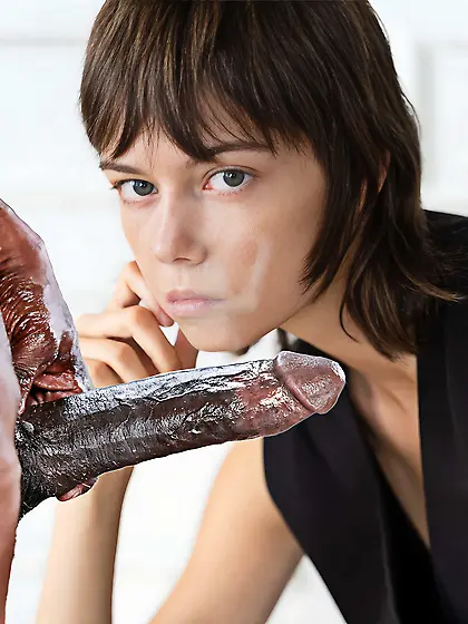 Latvian girl Laura BBC facial cumshot