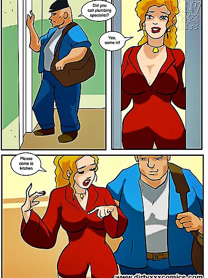 Plumber guy fucks housewife