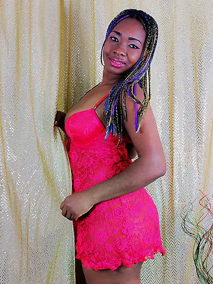 Ebony milf with black hair and big tits