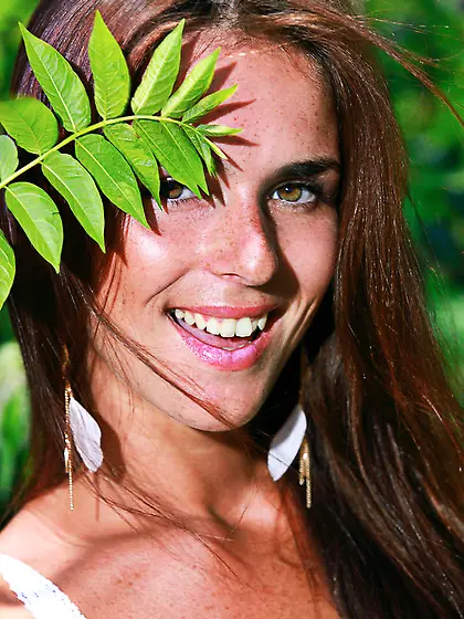 Belle white lingerie naked