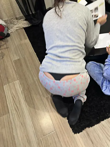 My wife at home- candid voyeur (thong)