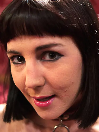 Chicks chained roped ass