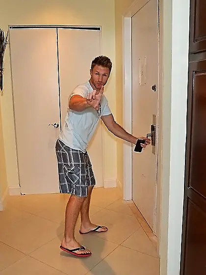 Lovely brunette MILF with huge knockers moans while being boned