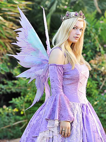 Beautiful fair gal dressed