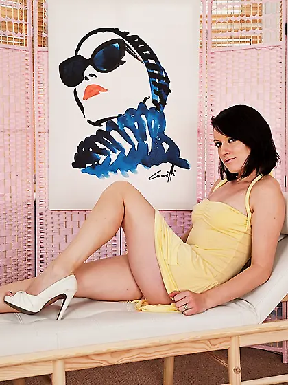 Seductive beautiful brunette teen