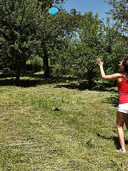 Sultry Susan Ayn and Eva Strauss are outdoor in turns fucking ea