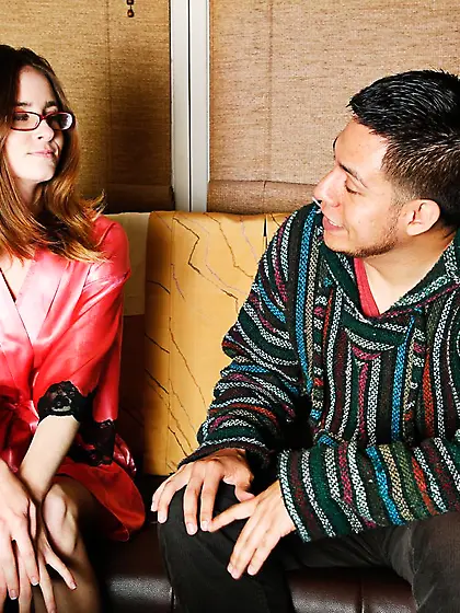 Filthy masseuse Jay Taylor is massaging man with hands,  lips and