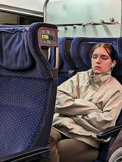 Candid Girl in Train