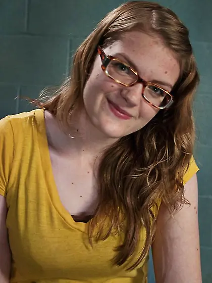 Nerdy teen chick glasses