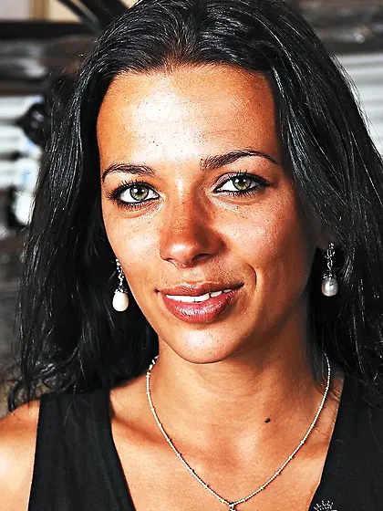 Hot brunette Shalina Devine with great boobs and tight ass in wh