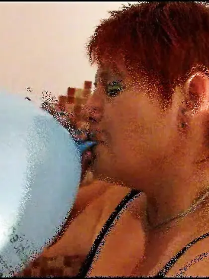 Naked with balloons...