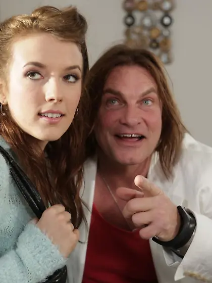 Strong fucker is bending teen brunette Shauna Skye in sexy hot p